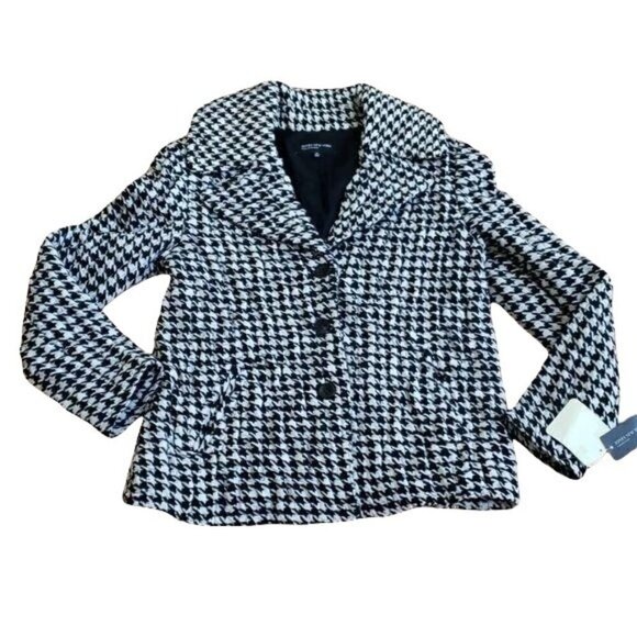 Jones New York Collection Quilted Wool Coat sz m - Picture 1 of 7